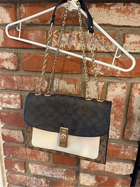 Coach Handbags - COACH Lane Shoulder Bag- Blocked Signature Canvas